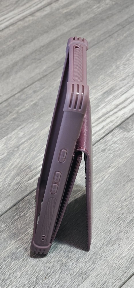 VANAVAGY Wallet Case for Google Pixel 7A Purple Leather