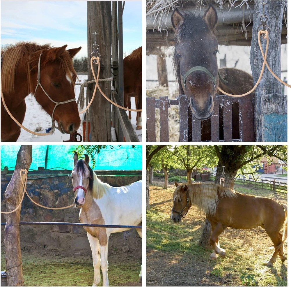 Horse Tie Ring Blocker Stainless Steel Prevents Pulling Back