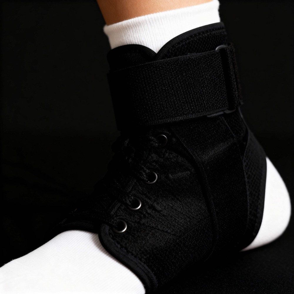 Ankle Stabilizer Brace Support, Large Size, Black