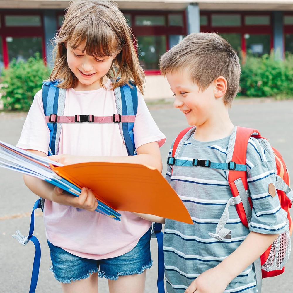 2pc Universal Backpack Chest Strap Adjustable Sternum Belt with Release Buckle