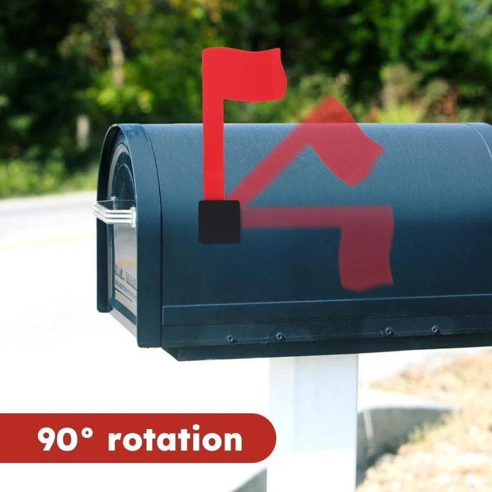 Mailbox Flag Kit, Self Adhesive Red Mail Flag No Tools Installation, Universal