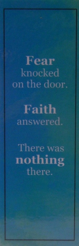 SOBRIETY BOOKMARK -  FEAR - FAITH