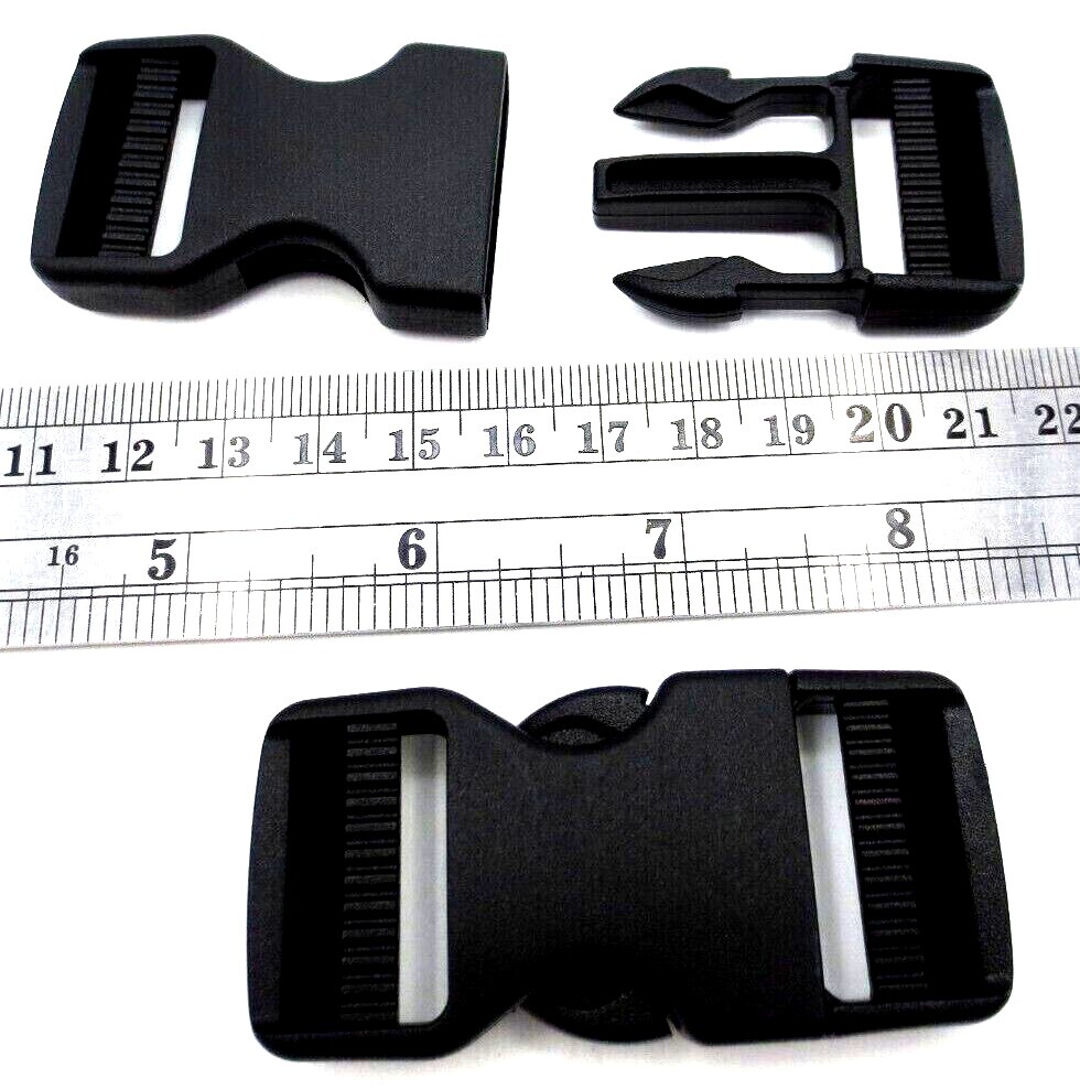 Dual Side Release Buckle Durable! Fits 25mm 1" Webbing Strap For Pack Sling Belt