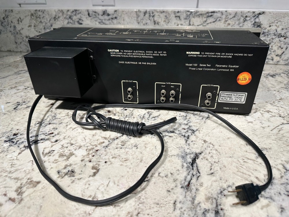PHASE LINEAR Model 1100 Series Two Parametric Equalizer w/Rack Handles USA Made