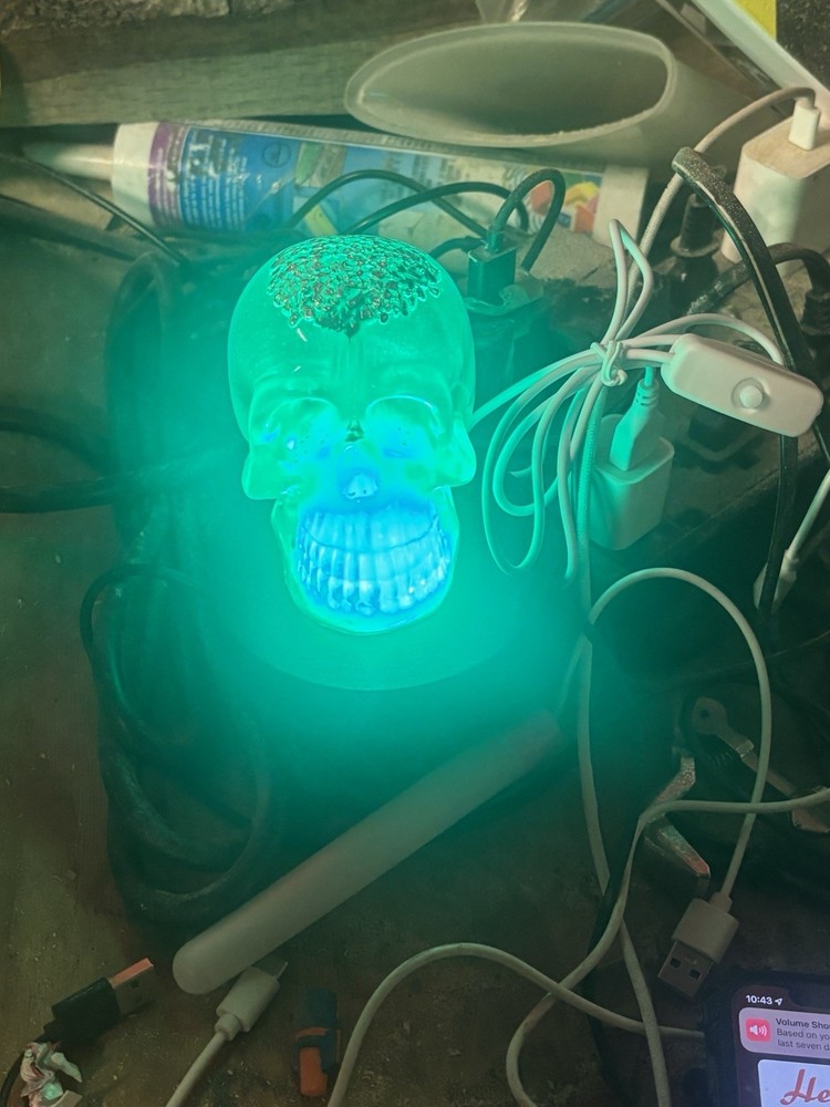 The Locker Mint Color-Changing Skull LED Light with Remote Control