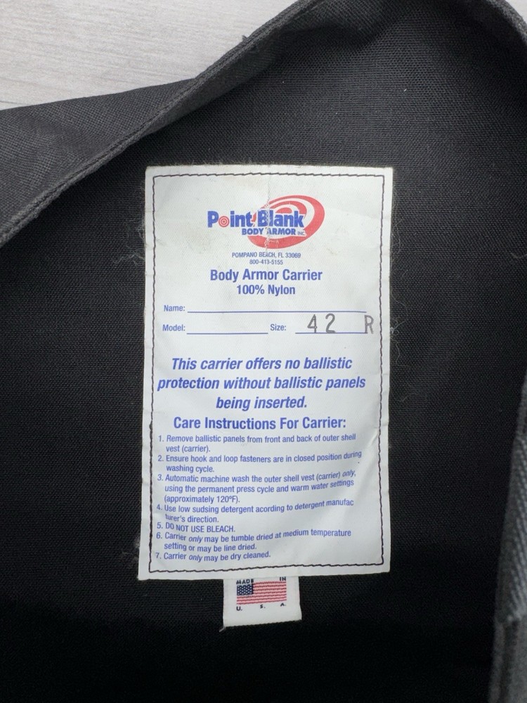 Point Blank Vest 42 R - Carrier ONLY