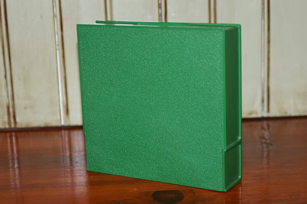 Vintage MEMOREX 5.25 Floppy Disk Computer Software Storage Box Case Green