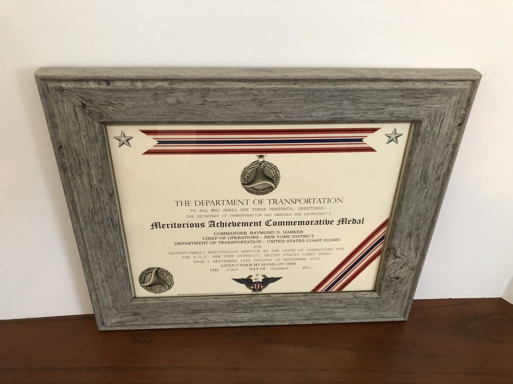 DOT ~ MERITORIOUS ACHIEVEMENT COMMEMORATIVE MEDAL CERTIFICATE ~ Type 1