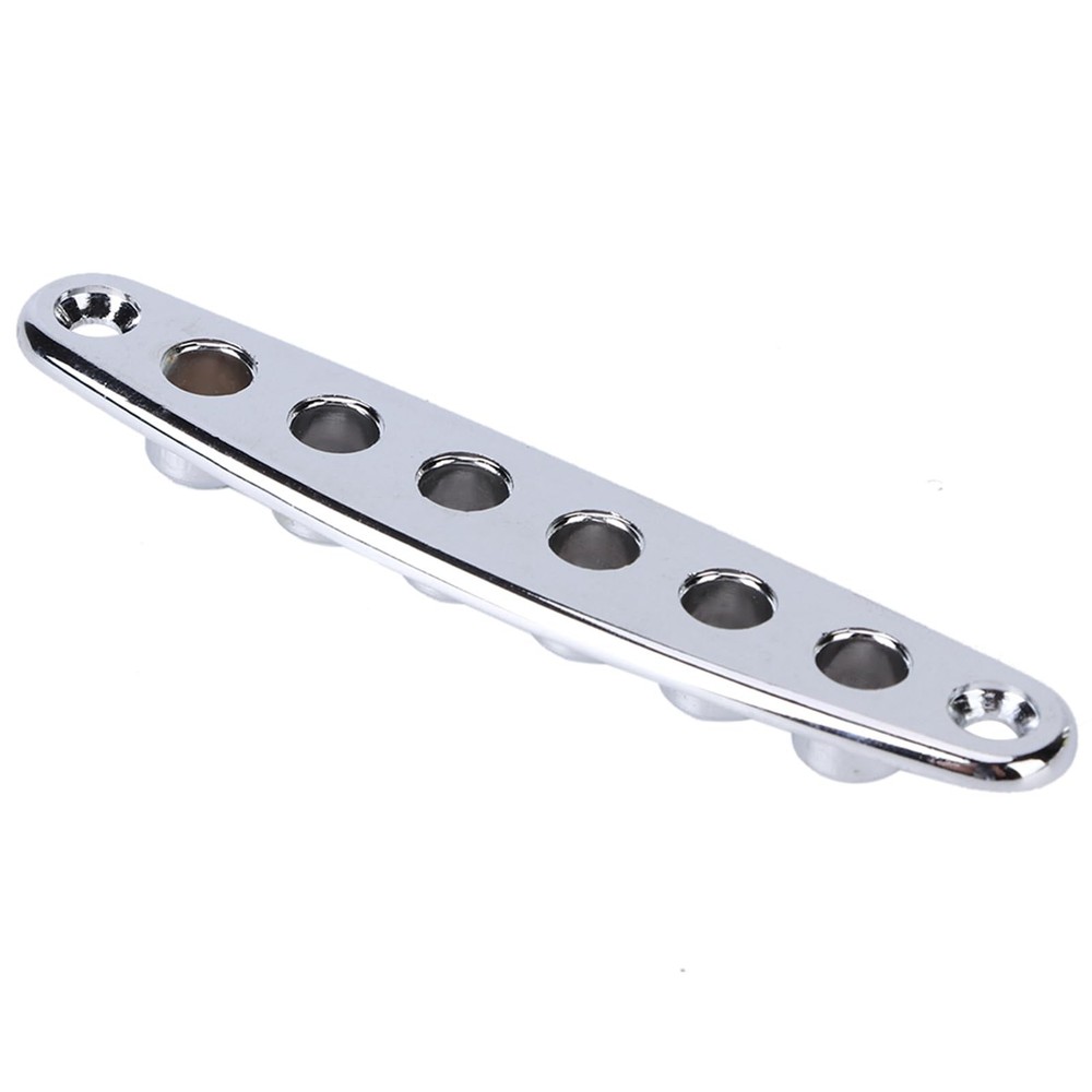 Guitar String Through Plate,Guitar Bridge Thru Body Ferrule silver