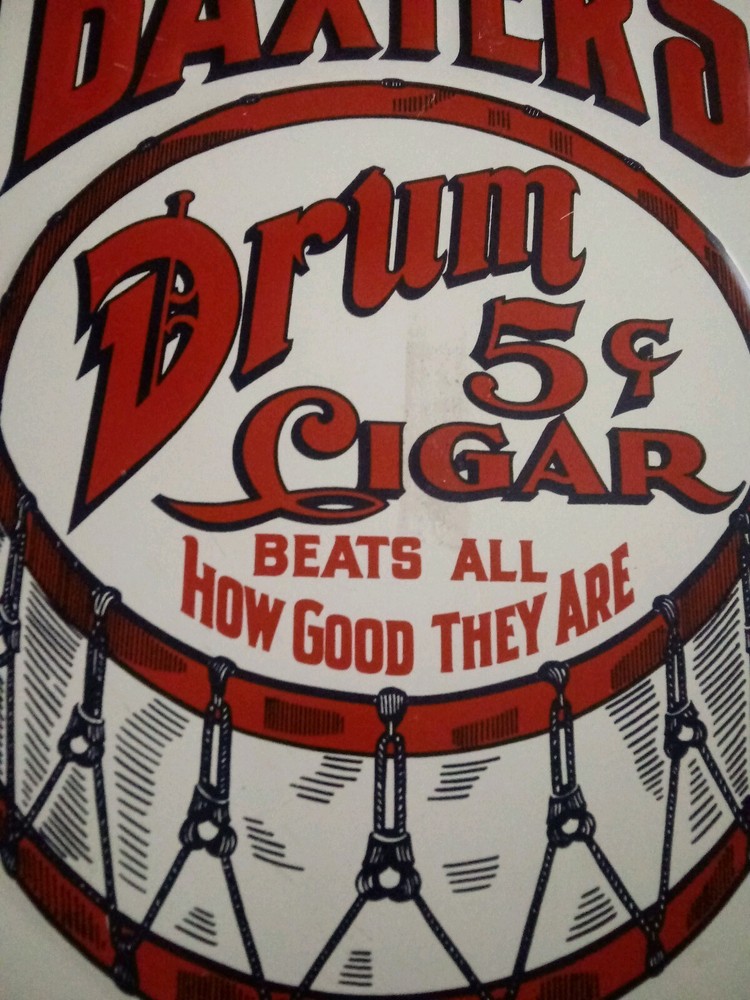 BAXTERS DRUM CIGAR METAL SIGN NOSTALGIC REPRODUCTION