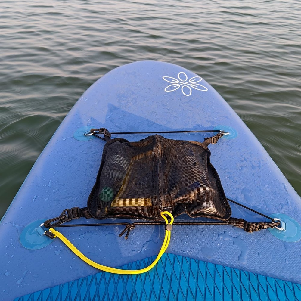 Paddleboard Deck Bag Elastic mesh Storage Bag Sup Accessories zipper bag