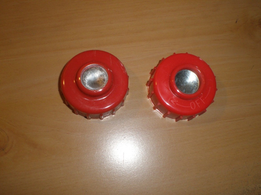 Trimmer Bump Knobs Left Hand Thread Red used on Homelite & others straight shaft