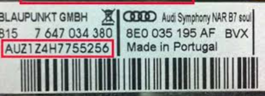Audi Radio Code Service – Decode PIN for Concert Chorus Beta