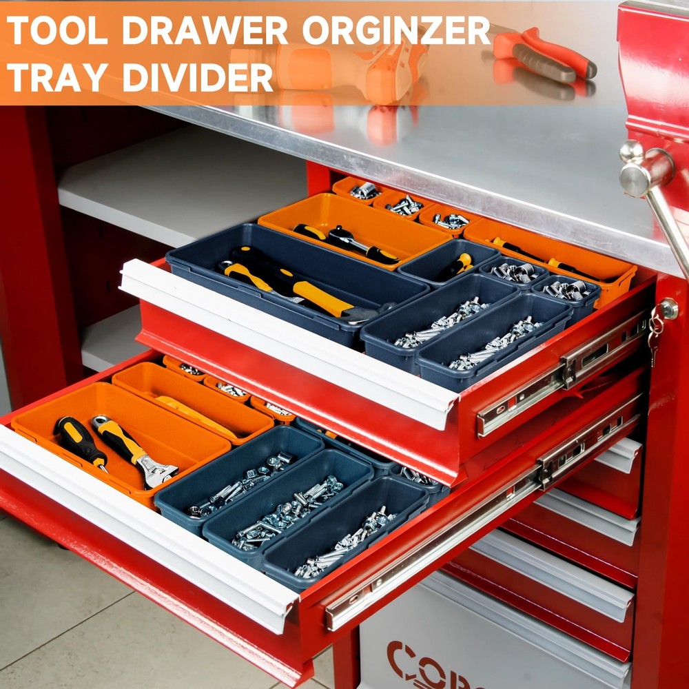 Tool Box Organizer Tray for Rolling Tool Chest 60PCS Storage Solution