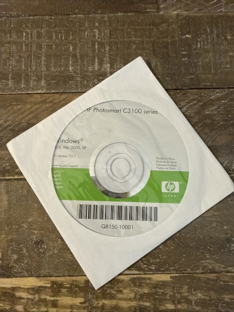 HP PhotoSmart C3100 Series Software PC Cd Rom