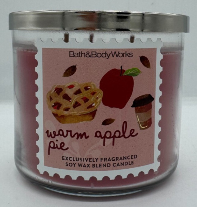 Bath & Body Works Warm Apple Pie 3-Wick Candle 2-Pack