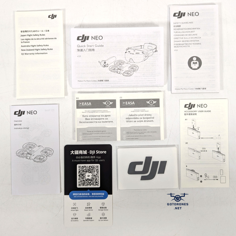 New DJI Neo Fly More Motion Combo Manuals-pulled from Combos-