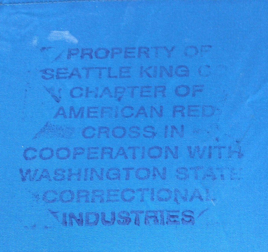 Sleeping Cot Blue Camping Rare Red Cross