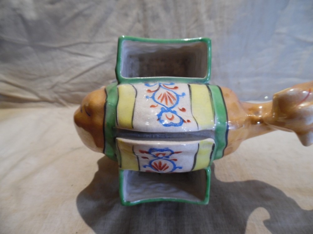 Antique Cigarette Holder Camel Ceramic Lusterware Japan