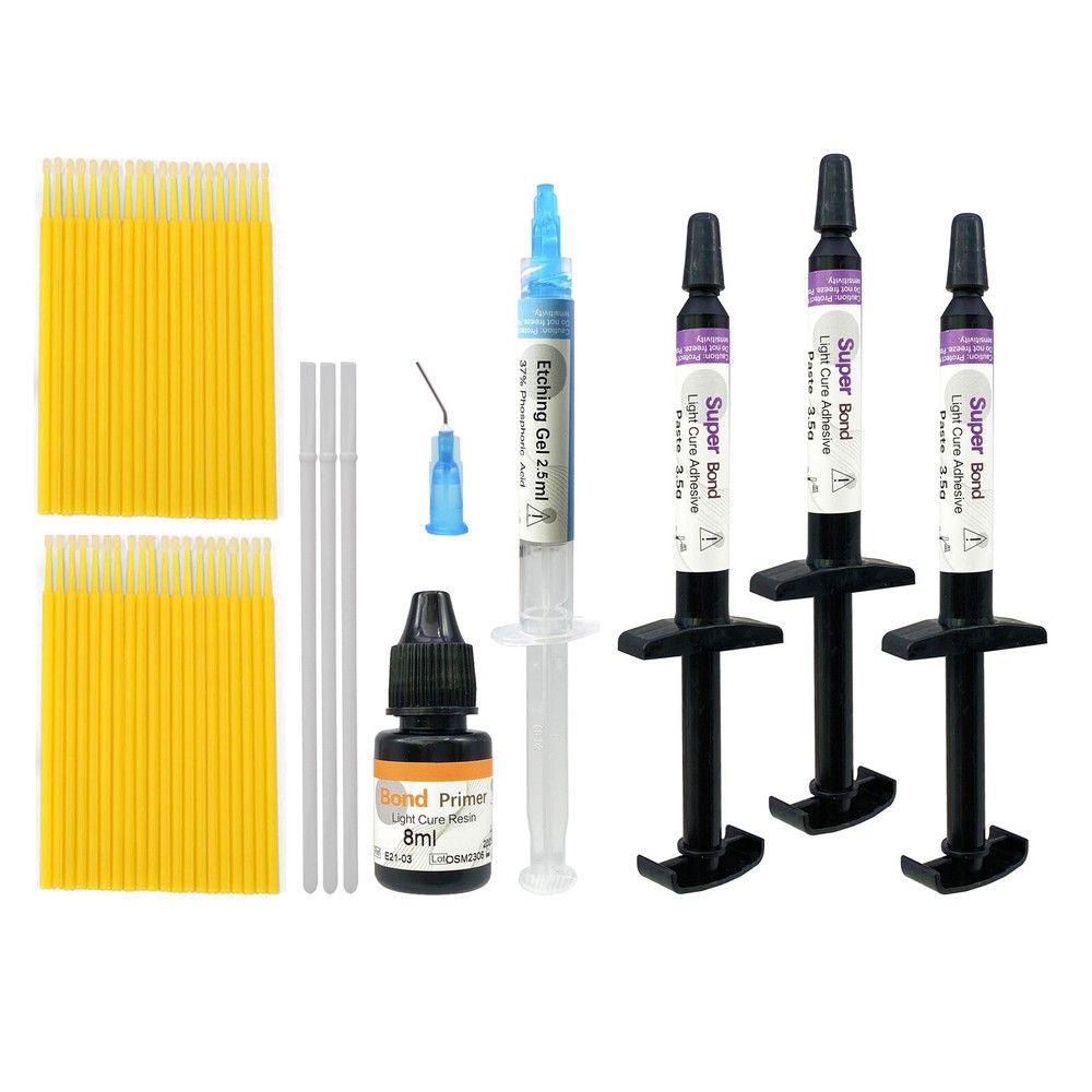 Dental Orthodontic Adhesive Super Bond Light Cure Paste, Primer, Etching