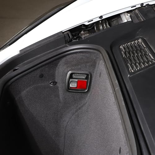 Front Trunk Button Blocker,Aluminum Emergency Storage Frunk Saver Trunk Red
