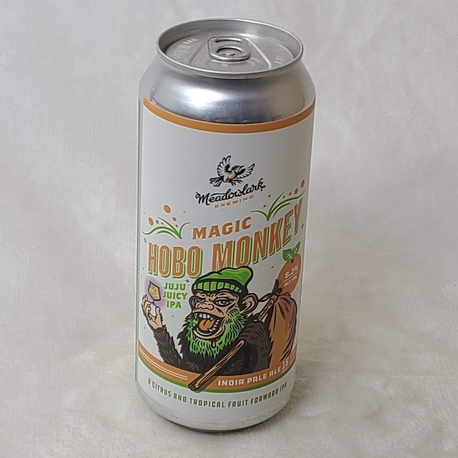 Meadowlark Brewing Magic Hobo Monkey IPA Beer Can Empty Bottom Opened Sidney MT