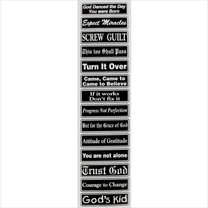 "Multiple Saying Strip" Bumper Sticker, Available in 3 Colors, ST9