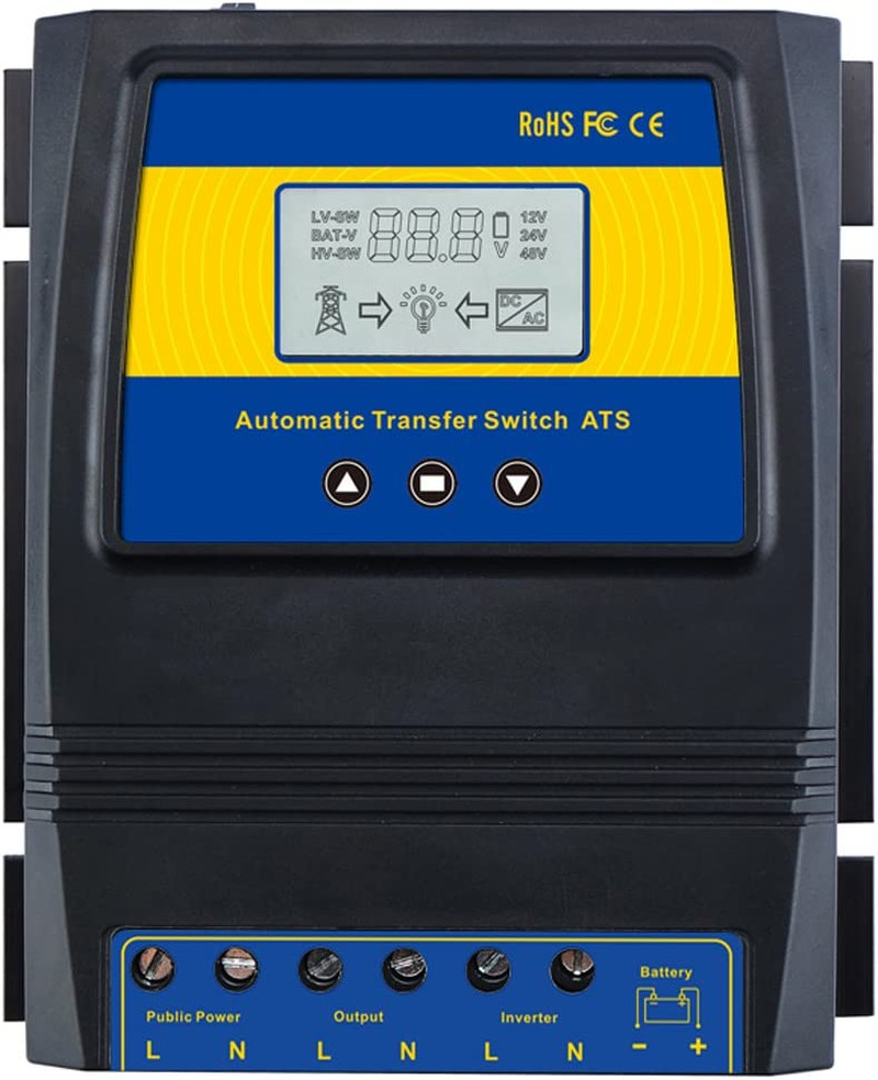50A 5500 Watt Automatic110V/220V Transfer Switch for Off Grid Solar Wind System