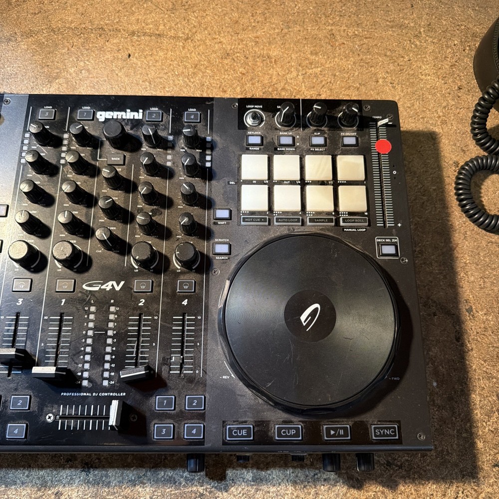 Gemini G4V 4-Channel DJ Midi Controller *untested* READ