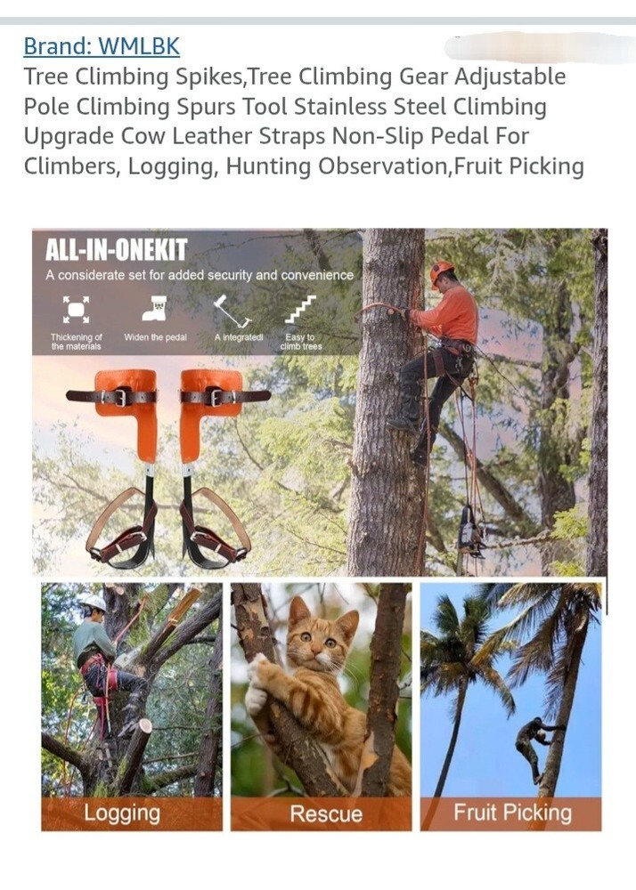 Tree Climbing Spurs Steel