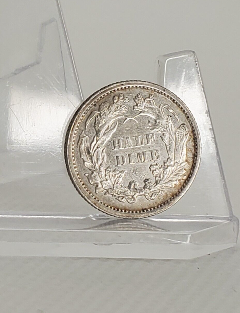 1872 Seated Liberty Half Dime, circulated