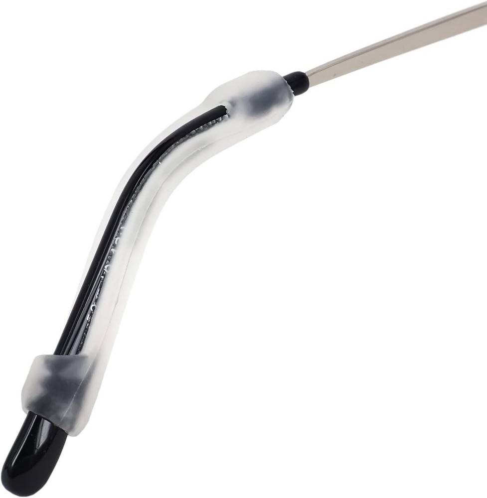 YR Soft Silicone Eyeglasses Temple Tips Sleeve Medium, Clear