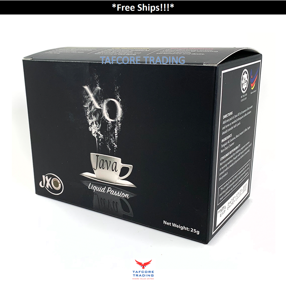 Java XO Coffee Herb Men Energy 10 sachets Free Ships