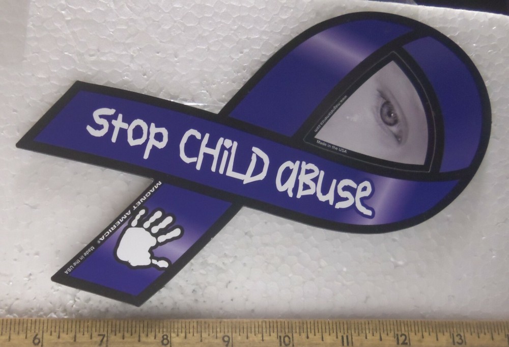 Stop Child Abuse Magnetic Ribbon
