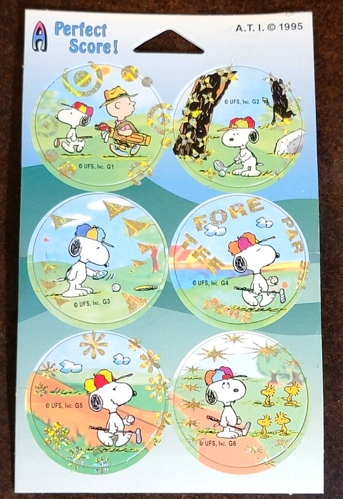 VINTAGE PEANUTS POGS PERFECT SCORE! *1995 A.T.I.*