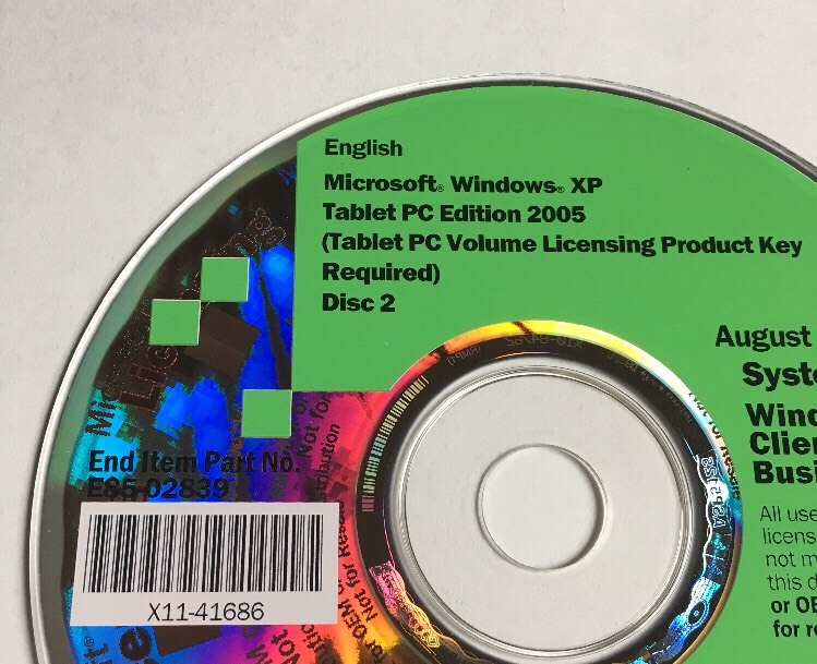 Microsoft Licensing 2005 Systems Windows Client: Business E85-02839 Windows XP