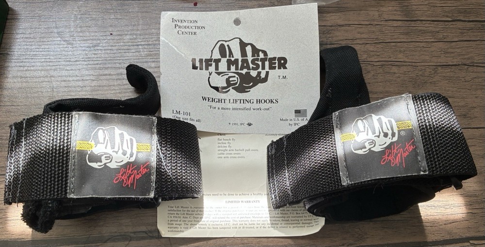 1991 Weight Master Weight Lifting Hooks With Instructions