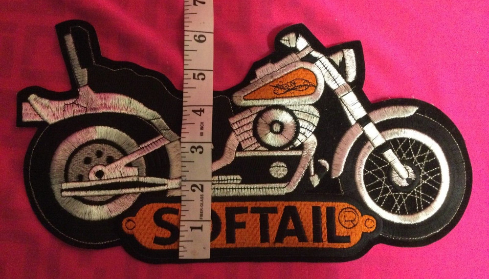 Harley Davidson Softail Motorcycle Iron On Sew On Patch