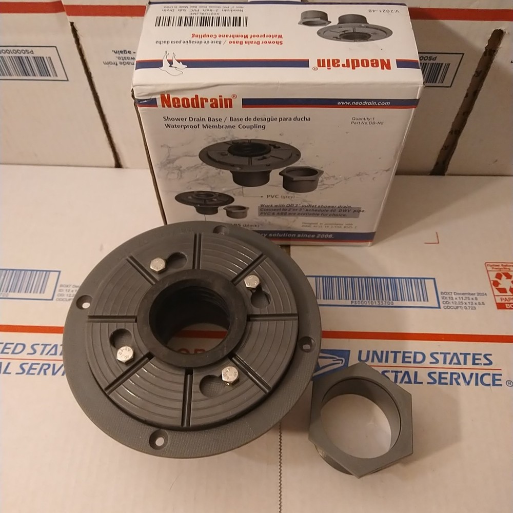 Neodrain PVC Shower Drain Base Kit Include 2" PVC Shower Drain Base Flange New