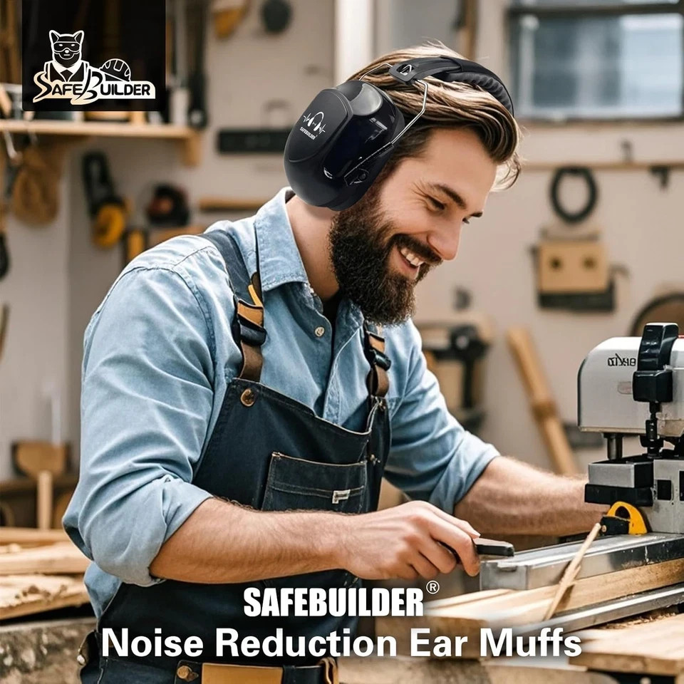 Noise Reduction Ear Muffs 33dB Adjustable Safety Hearing Protect. Shooting Work