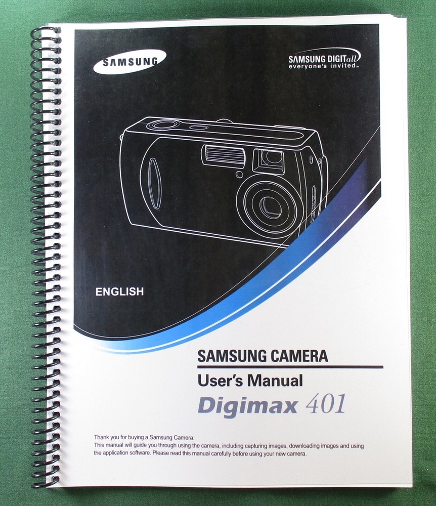 Samsung Digimax 401 Instruction Manual: 96 Pages & Protective Covers