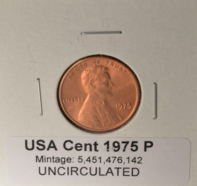 1975 P - USA Lincoln Cent - UNCIRCULATED 🇺🇸