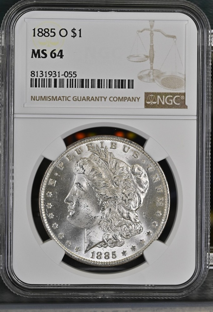 1885 O Morgan Silver Dollar NGC MS-64