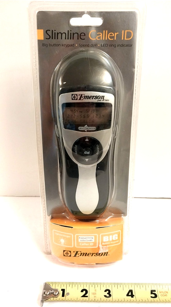 Emerson Slimline Caller ID EM2516 Big Button Keypad LED Ring Indicator - New!
