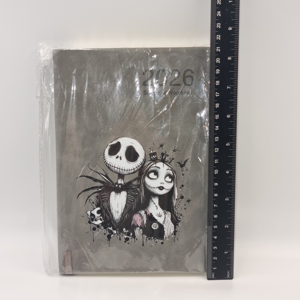 Nightmare Before Christmas 2026 Note Pad Grey A5 8"x6" Schedule Notebook