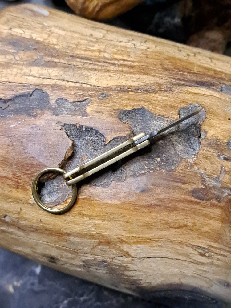 Super Mini Brass Keychain Knife
