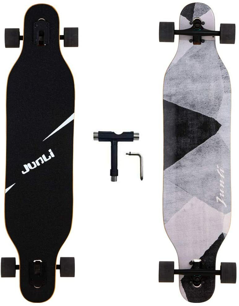 JUNLI 41 Inch Freeride Skateboard Longboard - Complete Skateboard Cruiser