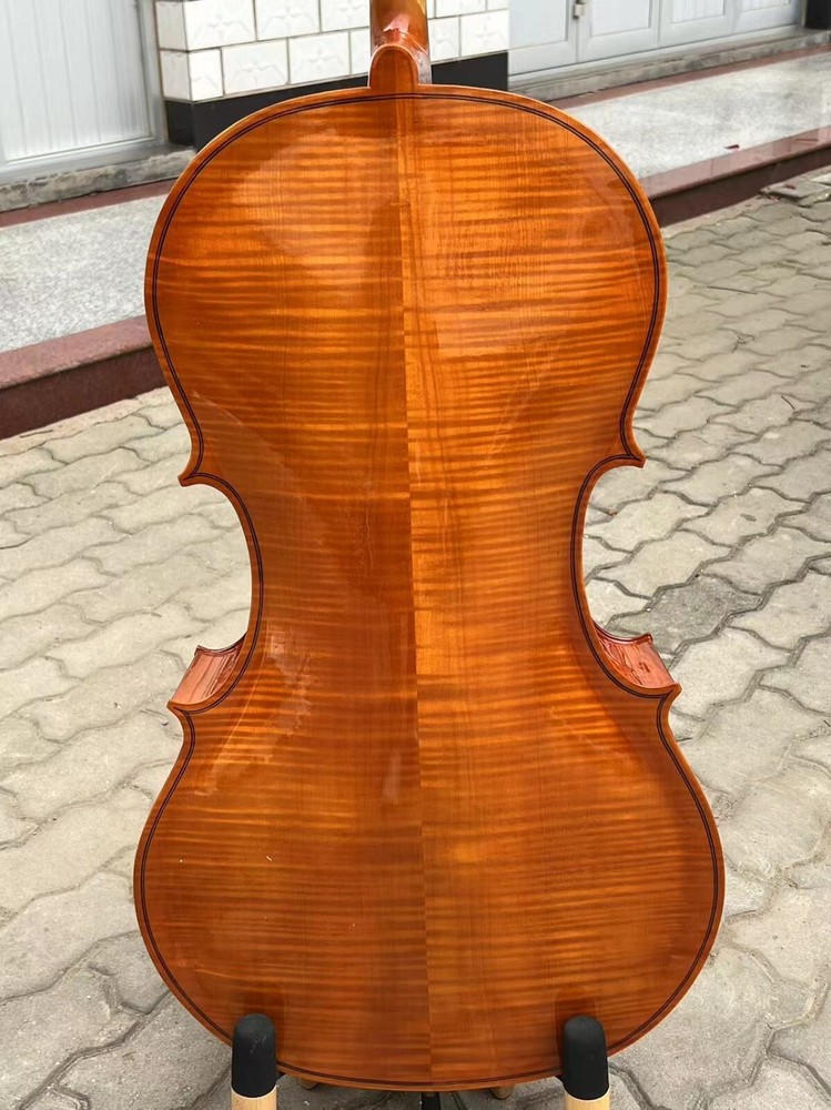 Stradivarius style 4 Strings Student Cello 4/4 with bow/Bag,flame back