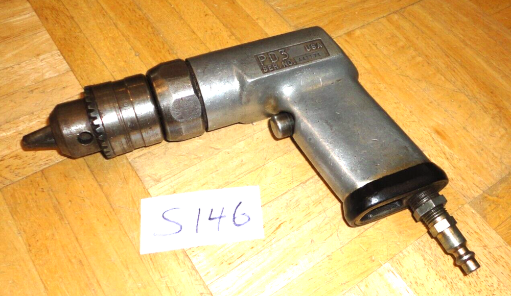 SNAP-ON TOOLS 1/2 SIZE CHUCK AIR DRILL WORKS GREAT PD3