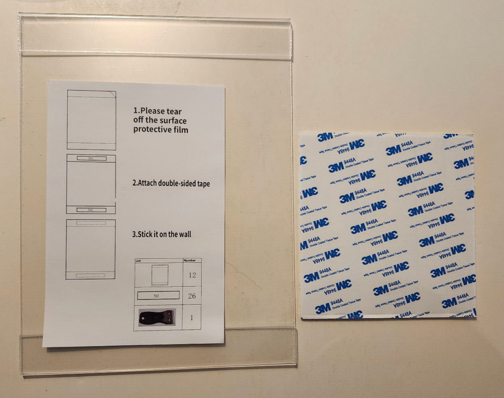 3M DOCUMENT HOLDER WALL MOUNT CLEAR SINGLE NEW Opened Box Of 11